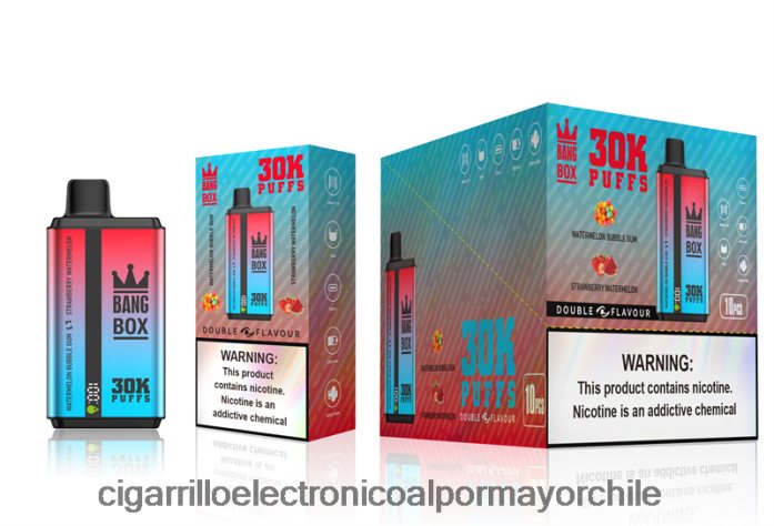 Bang Box 30000 inhalaciones de dos sabores. chicle de sandía y sandía de fresa J0LV2668 - Cigarrillo Electronico Chile