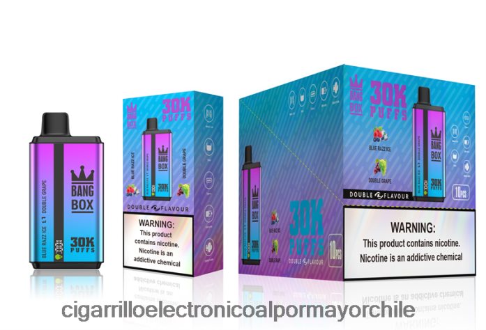 Bang Box 30000 inhalaciones de dos sabores. hielo azul razz y uva doble J0LV2672 - Cigarrillo Electrónico Desechable
