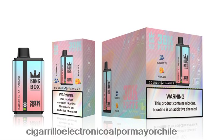 Bang Box 30000 inhalaciones de dos sabores. hielo de arándanos y jugo de durazno J0LV2663 - Cigarrillo Electrónico Precio