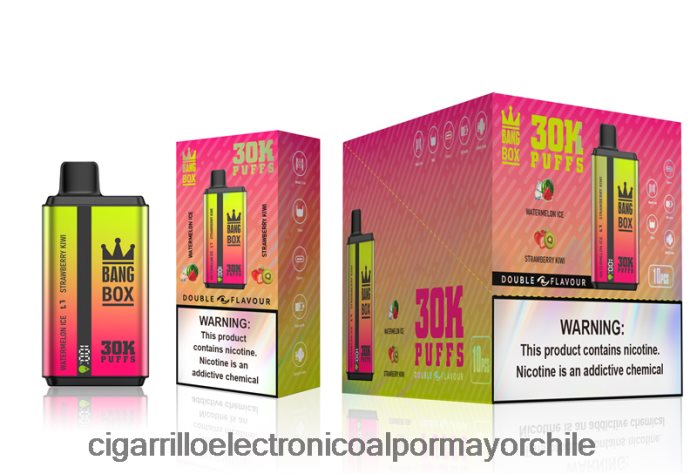Bang Box 30000 inhalaciones de dos sabores. hielo de sandía y kiwi fresa J0LV2662 - Cigarrillo Electrónico Desechable