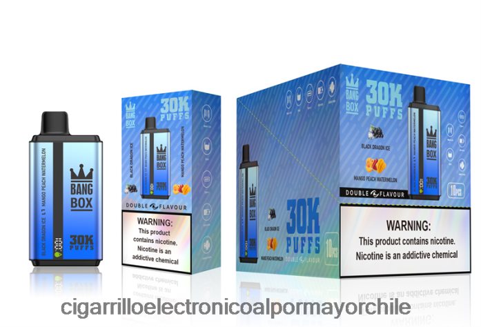 Bang Box 30000 inhalaciones de dos sabores. sandía black dragon ice & mango melocotón J0LV2671 - Cigarrillo Electrónico Vape