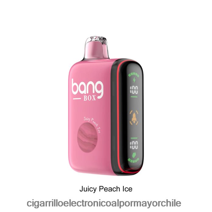 Bang Box Pantalla de potencia inteligente de 9000-18000 inhalaciones jugoso hielo de durazno J0LV2629 - Cigarrillo Electrónico Precio Chile