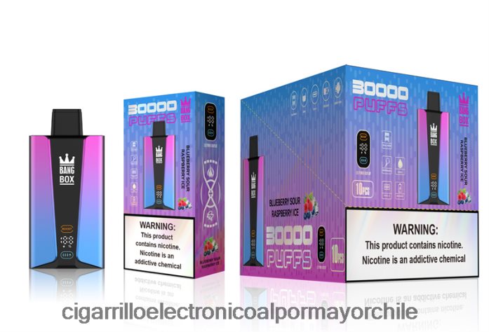 Bang Box Pantalla inteligente de 30000 inhalaciones arándano frambuesa agria hielo J0LV2681 - Cigarrillo Electrónico Vape