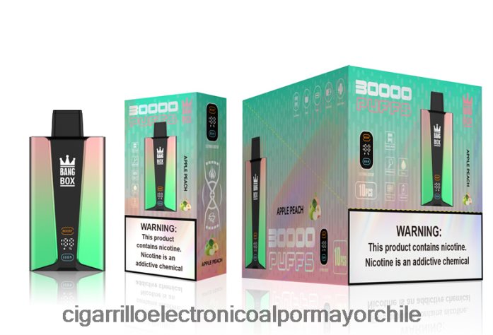Bang Box Pantalla inteligente de 30000 inhalaciones durazno manzana J0LV2683 - Cigarrillo Electrónico Precio
