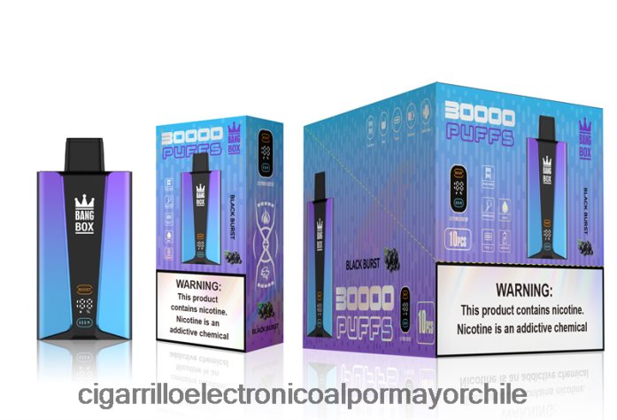 Bang Box Pantalla inteligente de 30000 inhalaciones estallido negro J0LV2677 - Cigarrillo Electrónico Precio Chile