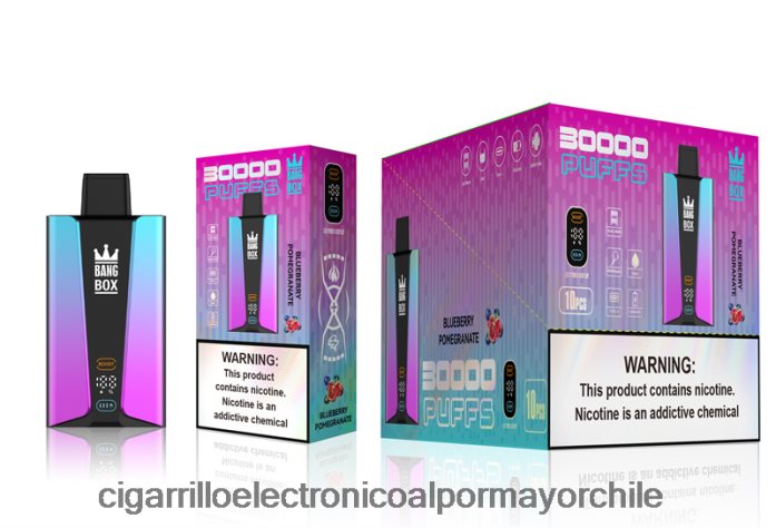 Bang Box Pantalla inteligente de 30000 inhalaciones pomgerante de arándanos J0LV2680 - Cigarrillo Electrónico Sin Nicotina