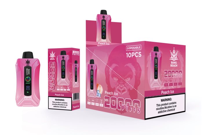 Bang Beach vape elegante de la pantalla de 20000 soplos hielo de durazno J0LV269 - Cigarrillo Electrónico Precio Chile