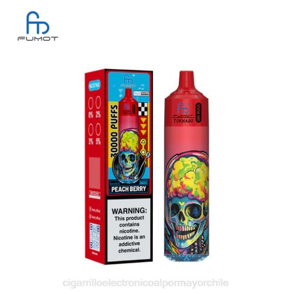 Fumot Tornado música de 30k baya de durazno 408V19 - Cigarrillo Electrónico Precio Chile
