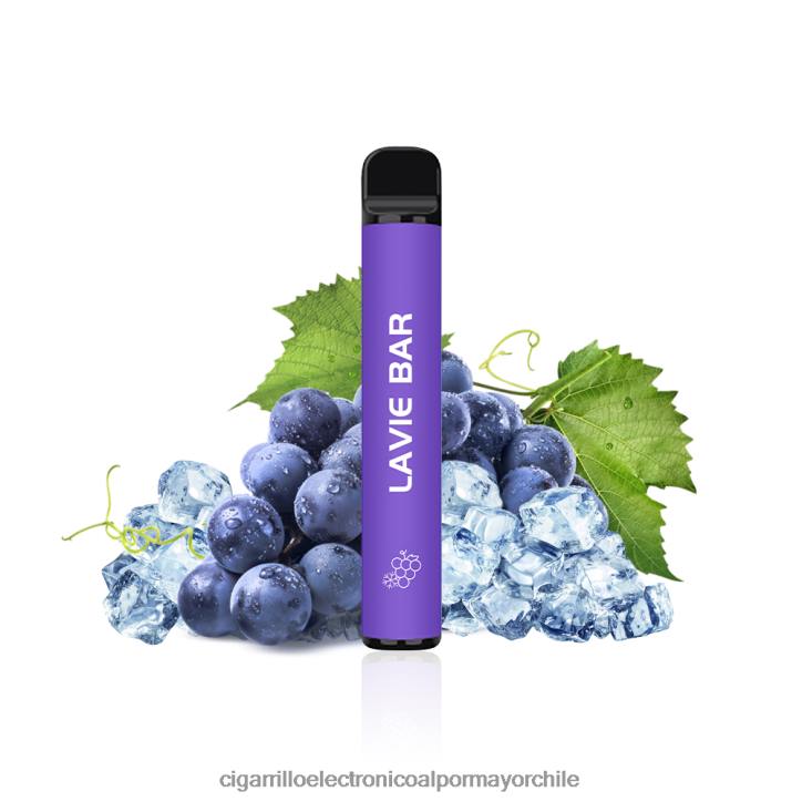 LAVIE BAR Versión al 2% 800 inhalaciones hielo de uva H428B322 - Cigarrillo Electrónico Sin Nicotina
