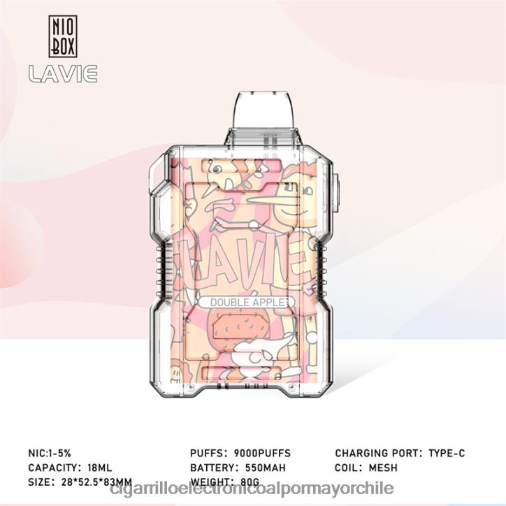 LAVIE NIO BOX 9000 bocanadas manzana doble H428B195 - Cigarrillo Electrónico Precio
