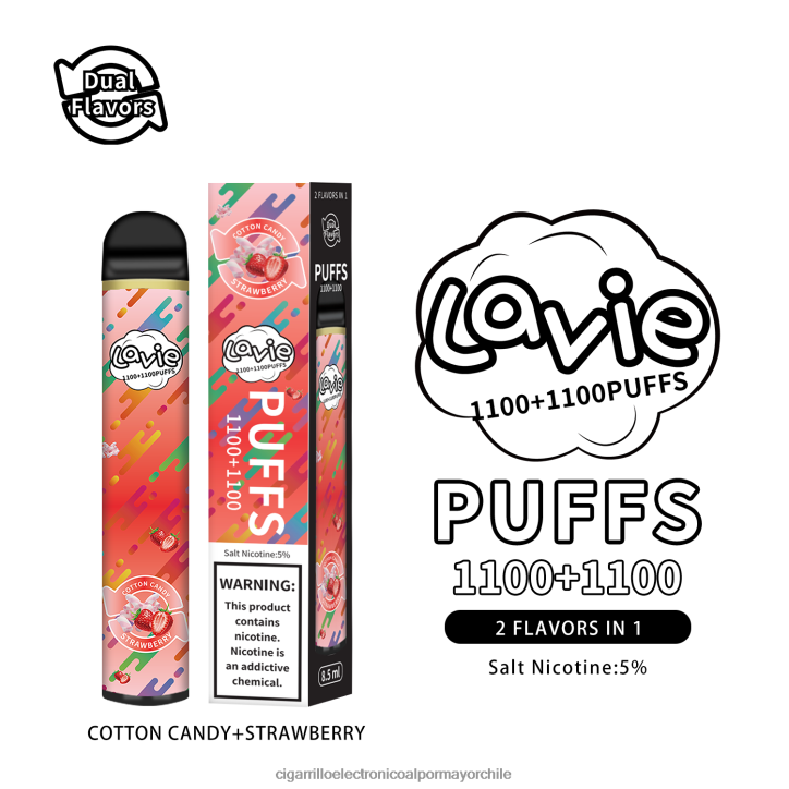 LAVIE BAR Switch 2200 bocanadas algodon de azucar/fresa H428B293 - Cigarrillo Electrónico Vape