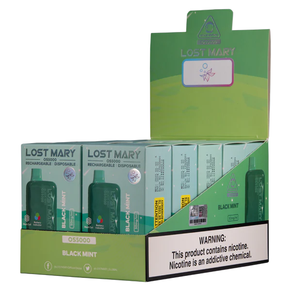 menta negra 8V60V0106 Cigarrillo Electrónico Para Dejar De Fumar Precio - LOST MARY OS5000