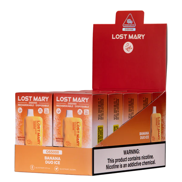 plátano dúo hielo 8V60V0107 Cigarrillo Electrónico Con Nicotina - LOST MARY OS5000