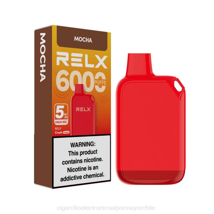 RELX Crush Pocket 6000 5% alto nic moca 66DX25 - Cigarrillo Electrónico Con Nicotina
