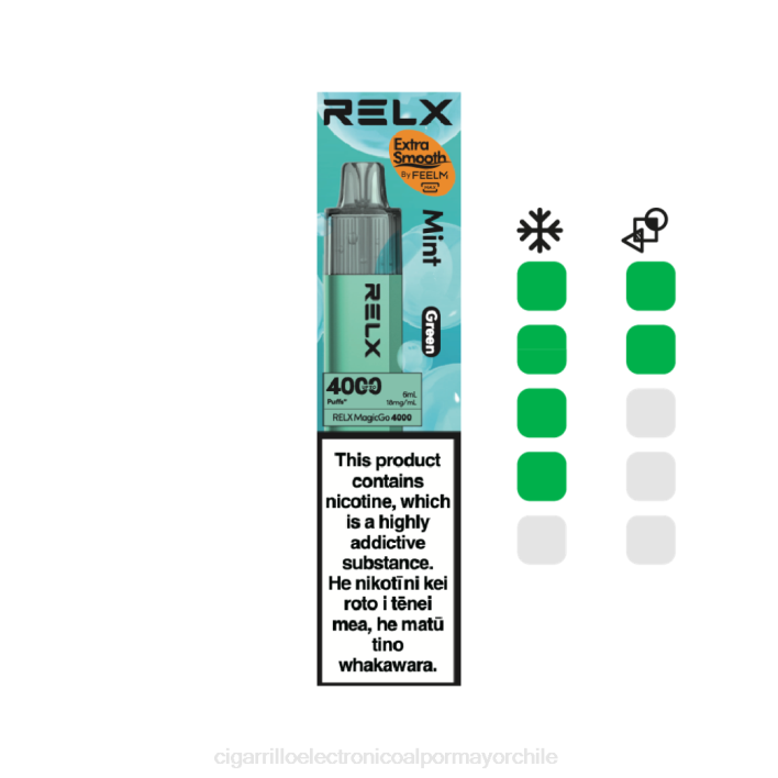 RELX MagicGo 4000 vaporizadores desechables menta (verde) 66DX4 - Cigarrillo Electrónico Desechable