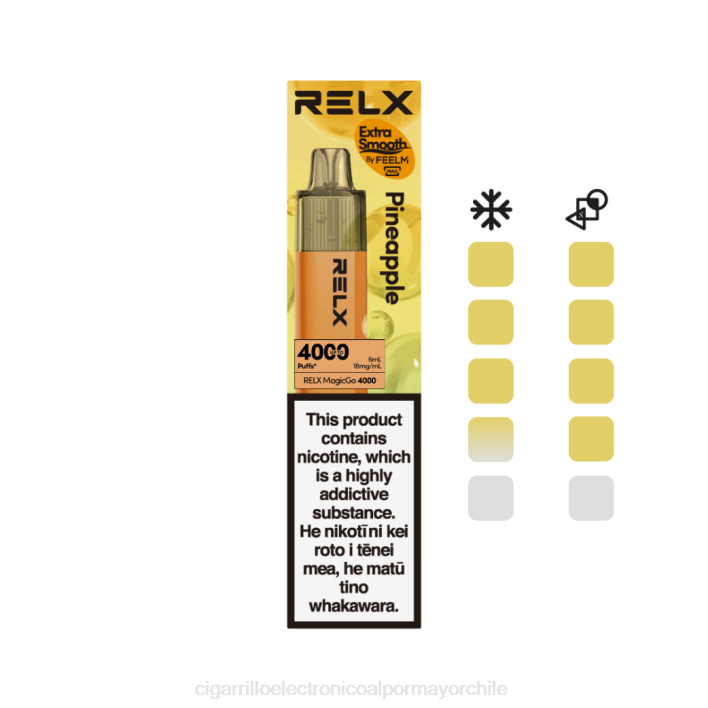RELX MagicGo 4000 vaporizadores desechables piña 66DX1 - Cigarrillo Electrónico Recargable