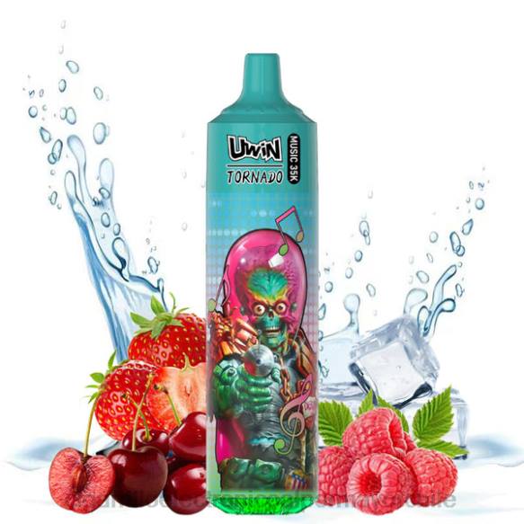 UWIN CRYSTAL vaporizador desechable 35k fresa frambuesa cereza hielo NJR022 - Cigarrillo Electrónico Sin Nicotina