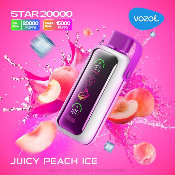 VOZOL STAR 20000 jugoso hielo de durazno BF2L10 | Cigarrillo Electronico Chile