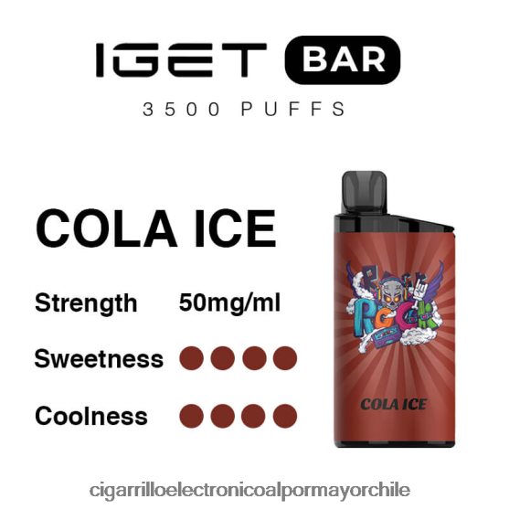 hielo de cola 8V60V096 Cigarrillo Electrónico Para Dejar De Fumar Precio - IGET BAR 3500 5% nicotina